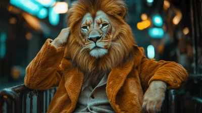 Humanoid Lion Gangster