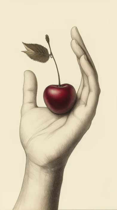 Hand and Cherry Sketch