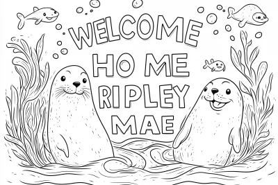 Welcome Home Coloring Page