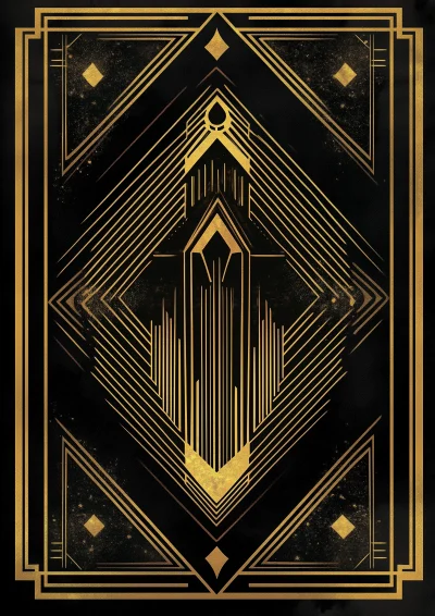 Art Deco Playing Card Back Design