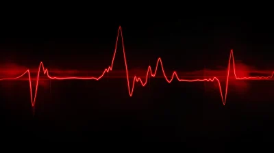 Red Electrocardiogram Illustration