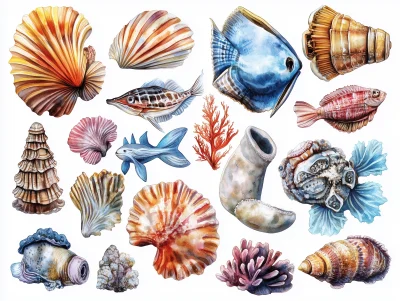 Ocean Adventure Clipart Set