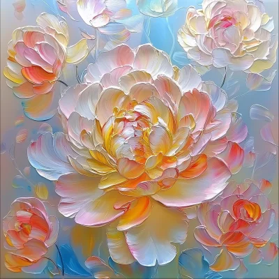 Abstract Peony Flower