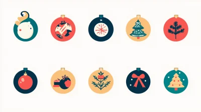 Colorful Christmas Icons