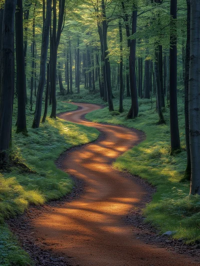 Forest Path in Summer