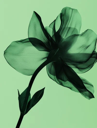 Translucent Gardenia on Green