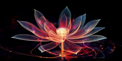 Illuminated Flower Sculpture