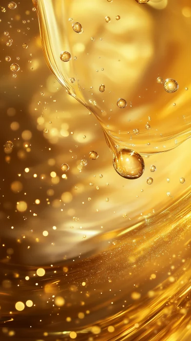 Golden Oil Swirls