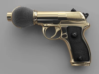 Golden Microphone Pistol