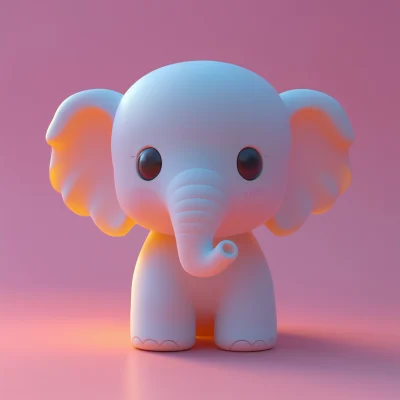 Cute 3D Elephant