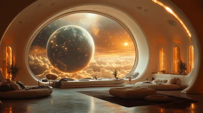 Luxury Lounge in Outer Space