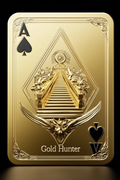 Golden Playing Card Illustration