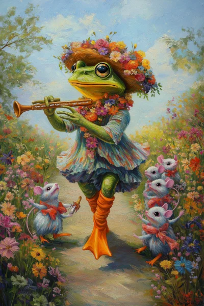 Frog Flute Player