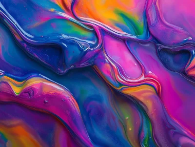 Colorful Swirling Oil Liquids