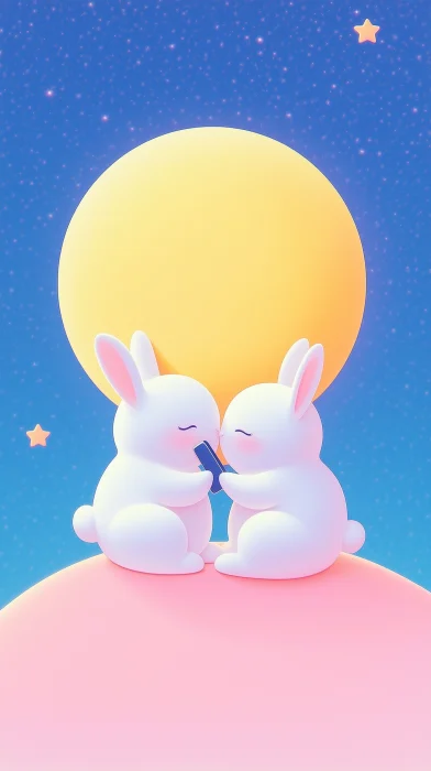 Two Rabbits on the Moon