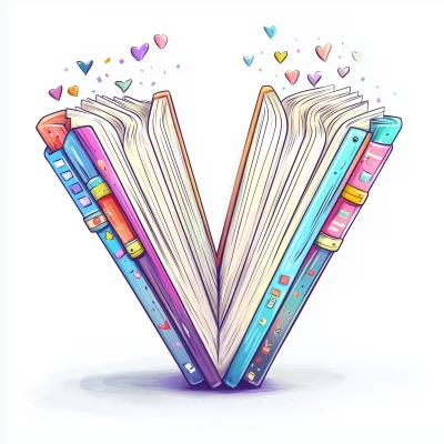 Quirky Book V Illustration