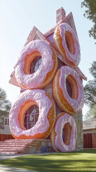 Colorful Donut House