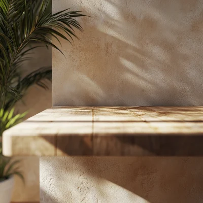 Minimalist Wooden Table Display