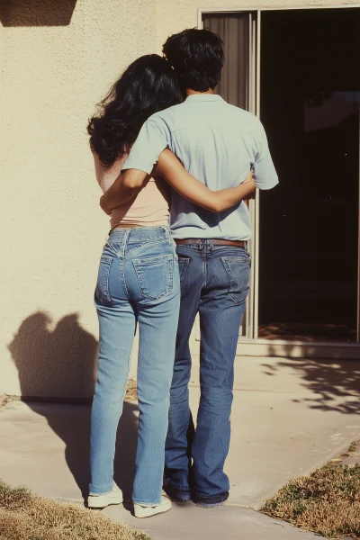 Young Couple in Front of New House