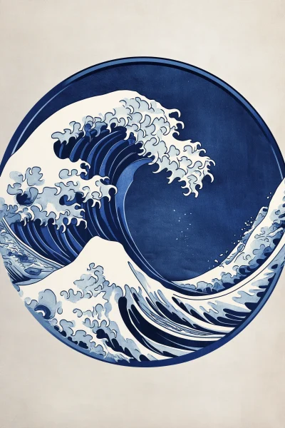 Symmetrical Japanese Waves