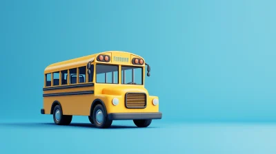 Cute Cartoon School Bus