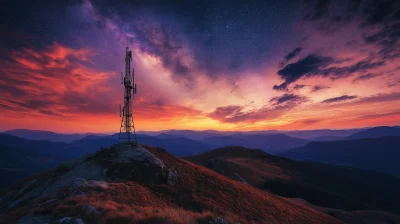 Milky Way Over Mountain