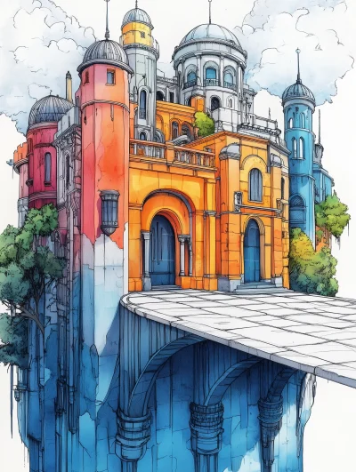 Architectural Watercolor Design