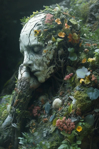 Creepy Android in the Forest