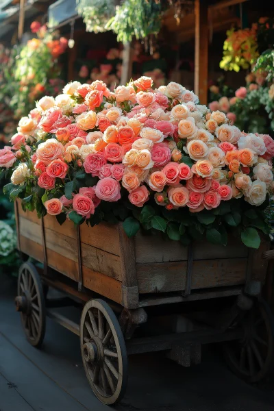 Chic Wagon of Roses