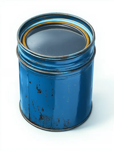 Isometric Rustic Blue Tin Can