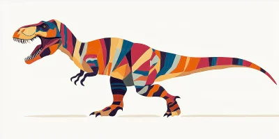 Colorful Jurassic T-Rex