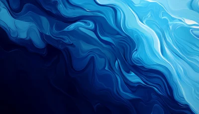 Blue Flowing Wave Illustration