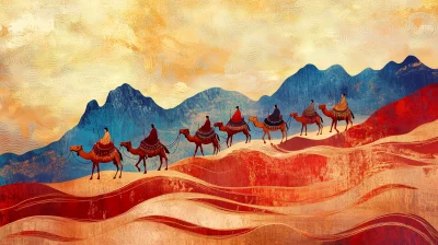 Dunhuang Camel Caravans