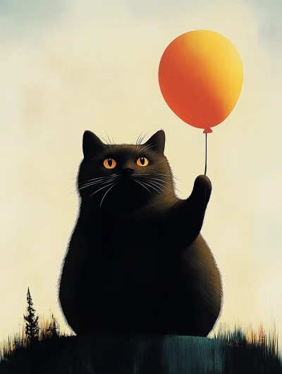 Soaring Cat Balloon