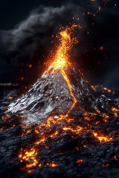 Aluminum Foil Volcano