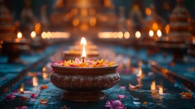 Hindu Prayer Rituals During Deepavali