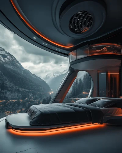 Futuristic Architecture Bedroom