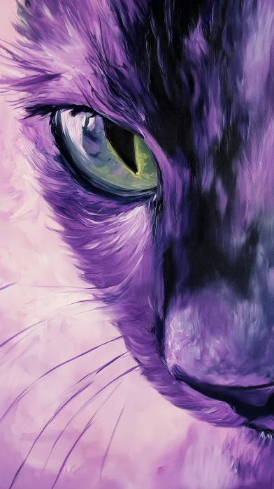 Purple Cat Face