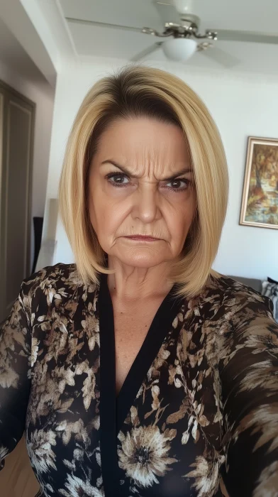 Angry Elderly Woman