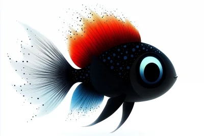 Tropical Fish on White Background