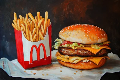 Egyptian Fast Food Painting