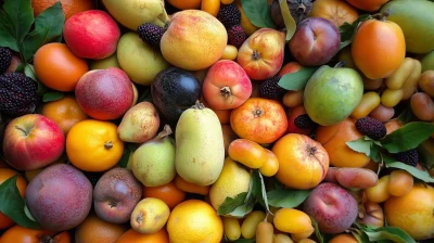 Piled Up Fallen Fruits