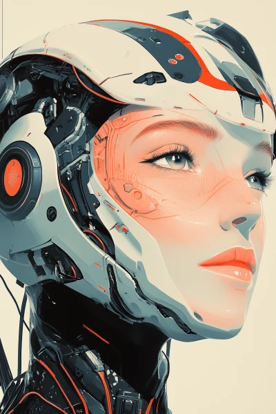 Beautiful Female Robot Design