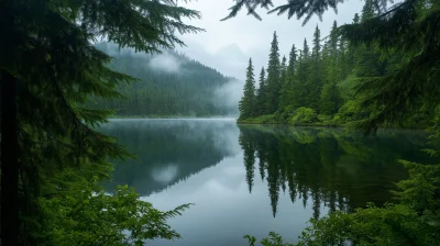 Serene Alaskan Lake