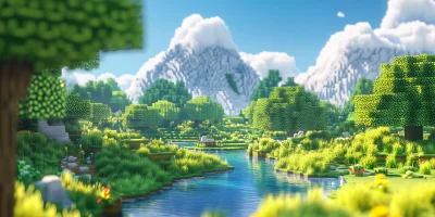 Minecraft Style Landscape