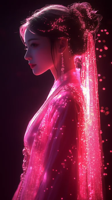 Holographic Hanfu Beauty