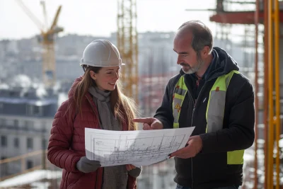 Teamwork on Construction Site