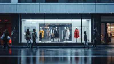 Fashion Storefront on a Cloudy Day