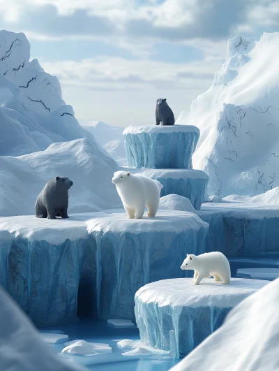 Polar Scenes with Animals