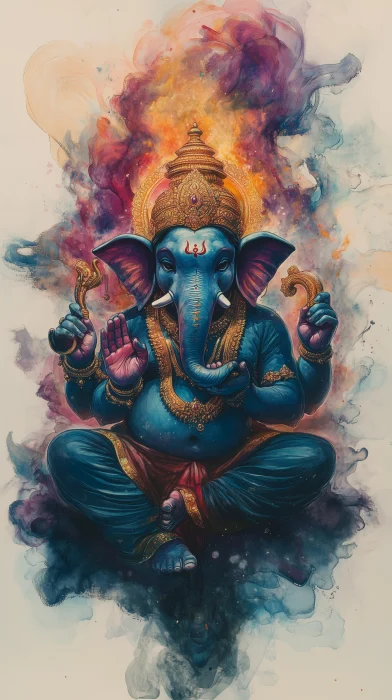 Ethereal Ganesh Painting